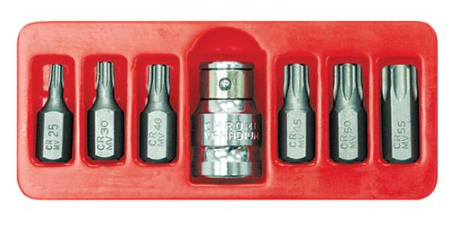 MULTI SPLINE COARSE BIT SET (7pc)